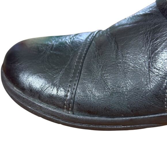 Clarks Sheryn Madi Black Leather Slip On Loafers Flats Comfort Shoes Womens 8.5 - Picture 5 of 16